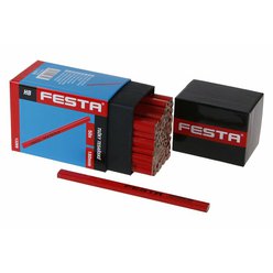 Tužka tesařská (červený lak) FESTA 180mm,50ks