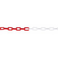 Řetěz plastový 6mm/25m červeno-bílý Levior